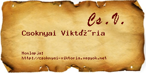Csoknyai Viktória névjegykártya