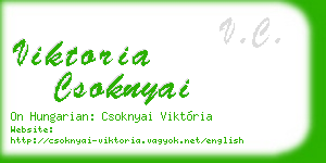 viktoria csoknyai business card
